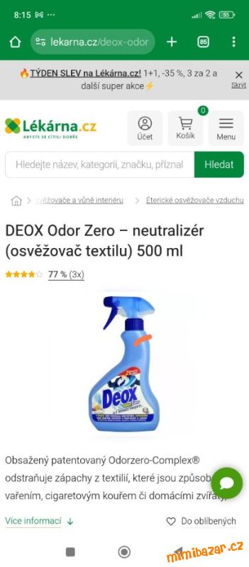Deox Odour sprej