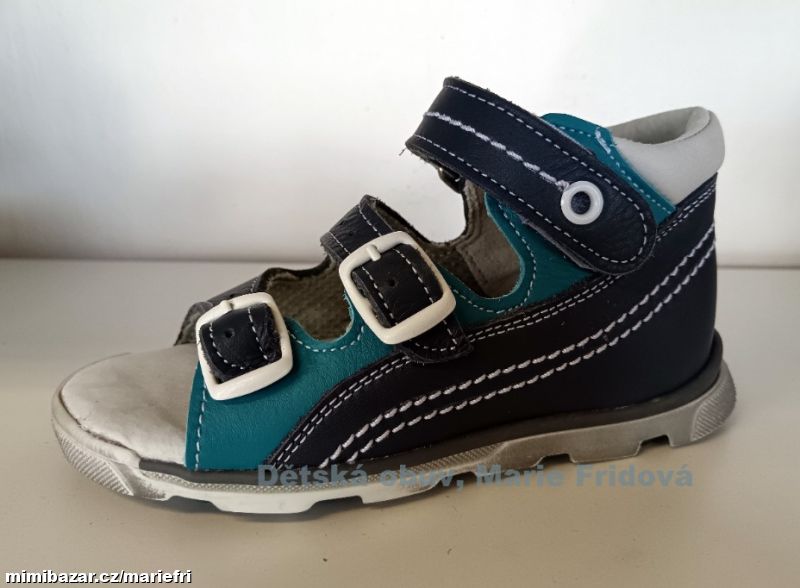 Kožené kotníkové sandály/sandálky ESSI 2113 modrá