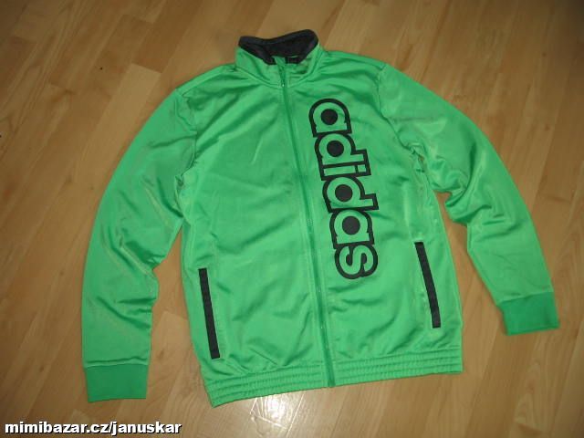 Sportovní chlapecká mikina / bunda Adidas zelená