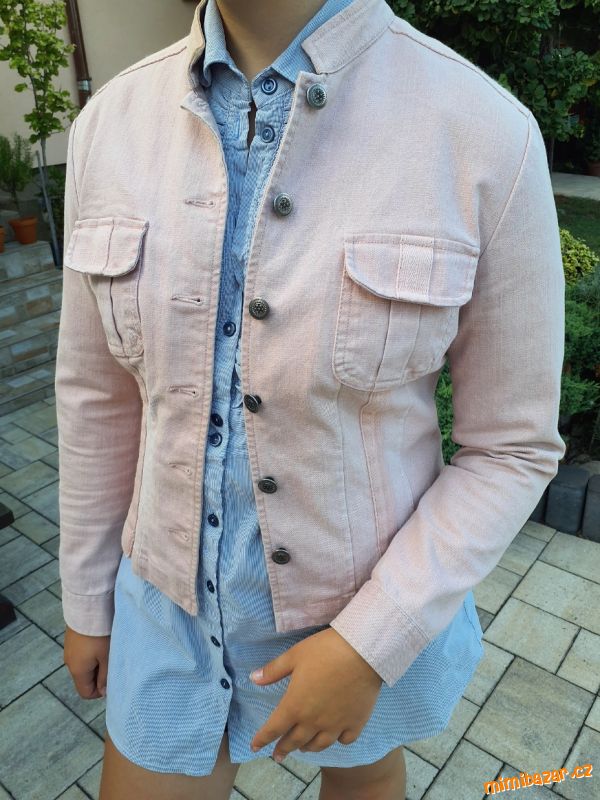 Džínová bundička starorůžová Priciples vel. 12