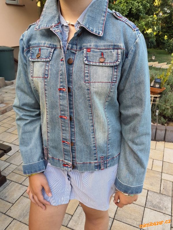 Džínová bunda s prošíváním vel. 14 / 42