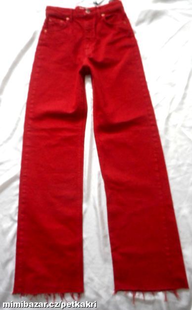 vínově červené široké džíny mex 30 eur 40