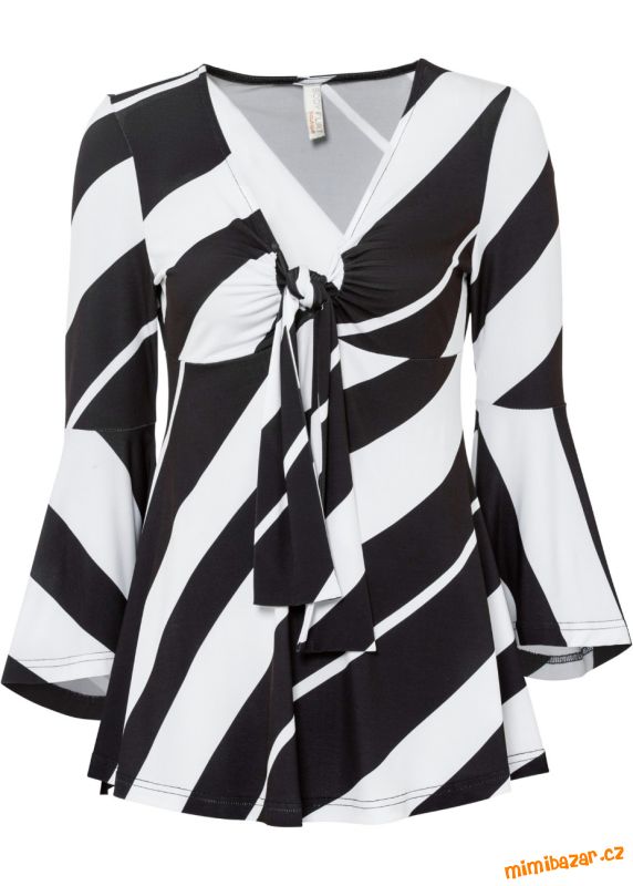 Černo-bílá halenka Bonprix vel. S/M