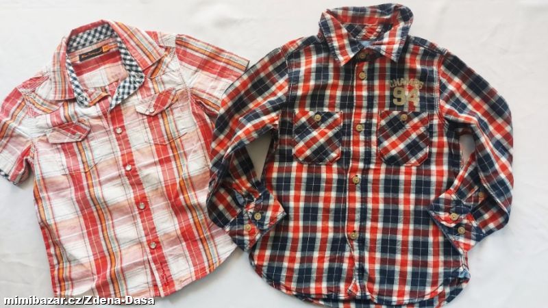 sváteční košile, károvaná košile vel. 110