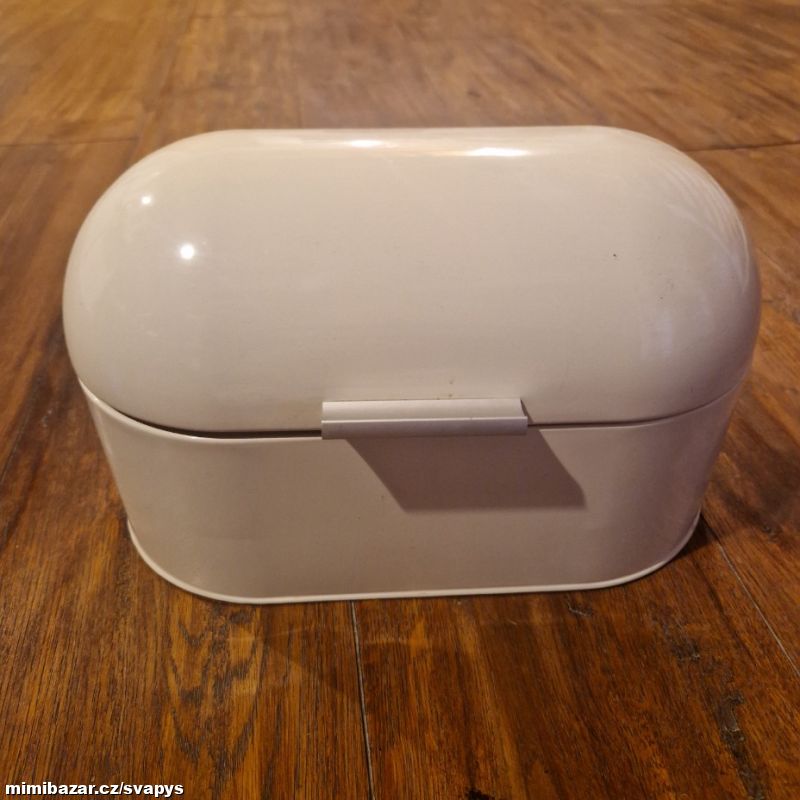 Chlebník plechový smetanová barva