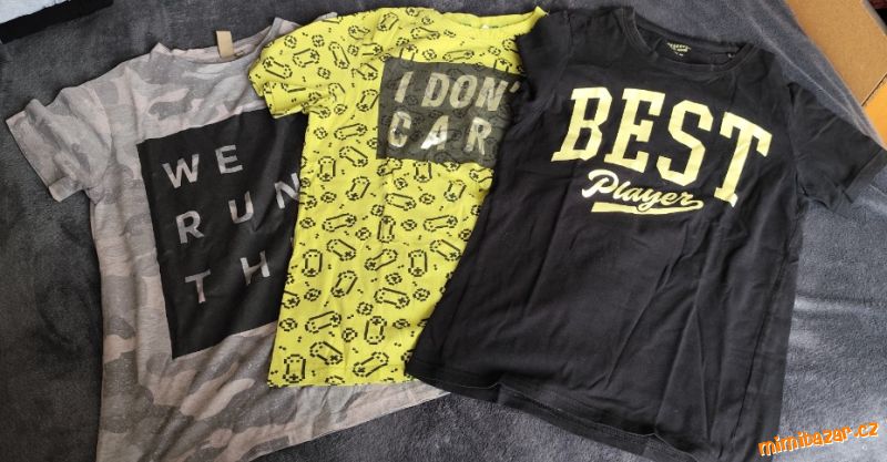 Set triček s krátkým rukávem vel.152