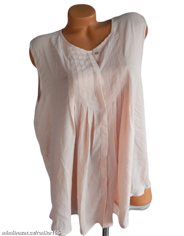 Kombinovaná lososová halenka top vel.50