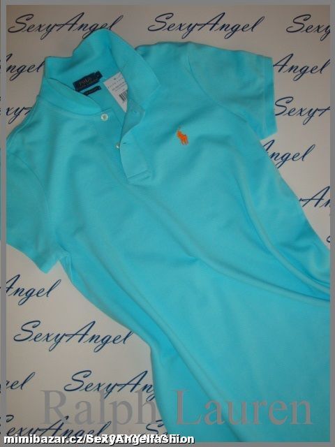 + + DÁMSKÉ POLOŠATY RALPH LAUREN + + vel.M + + TYRKYS + + 