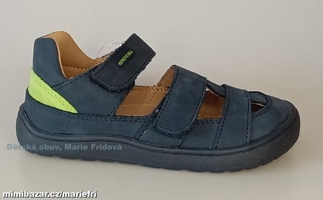 Letní kožená barefoot obuv Protetika DIZY navy