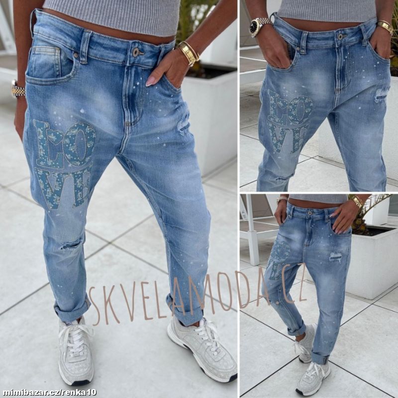 Dámské trendy rifle LOVE - skladem