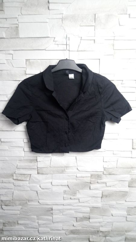 Lněný crop kabátek H&M, vel. 34