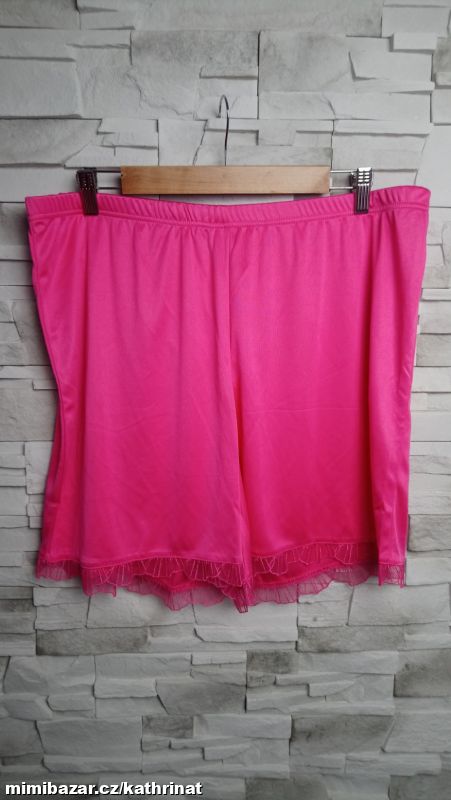 Růžové pyžamové kraťasy Little Rose, vel. XXL