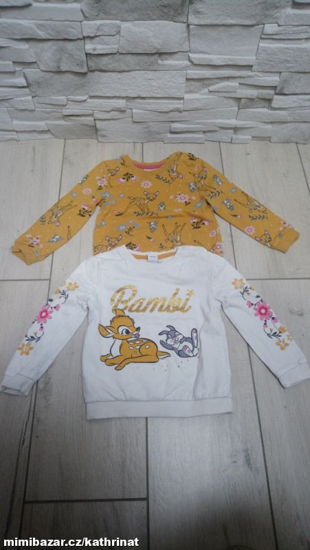 2x mikina Disney Bambi, vel. 92
