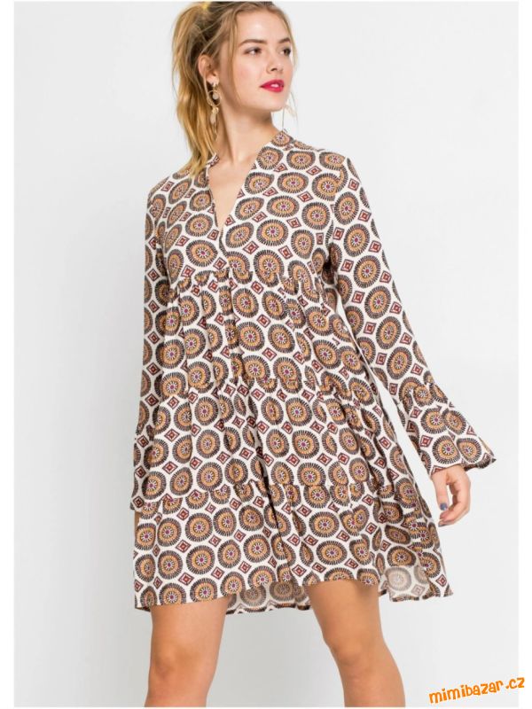 Barevné viskózové boho šatičky (42/44)
