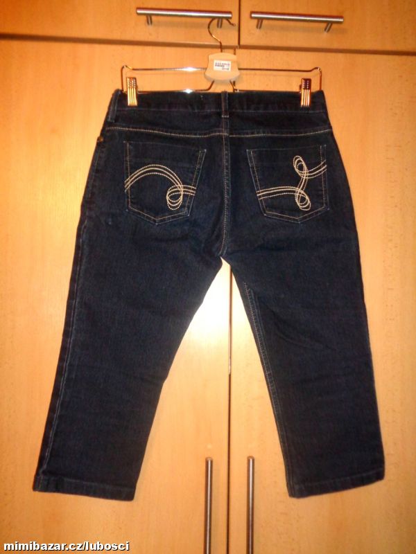 Elastické 3/4 džínové kalhoty