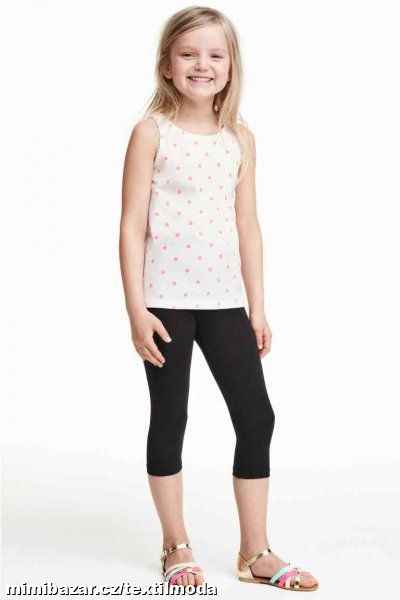 ČERNÉ 3/4 LEGÍNY ZN. H&M v 116/122