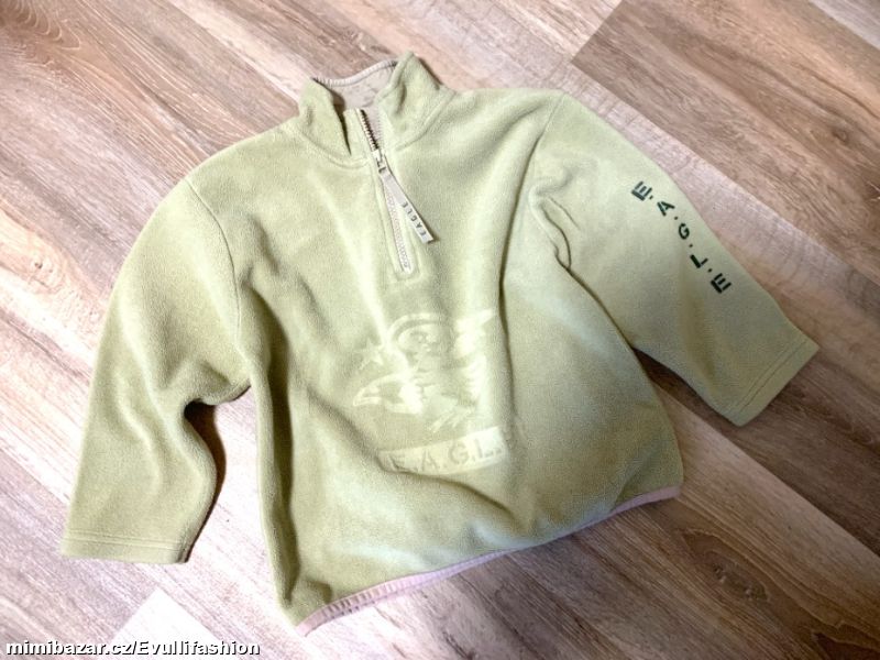 Béžová fleecová mikina GEORGE vel.104/110, 4-5 let