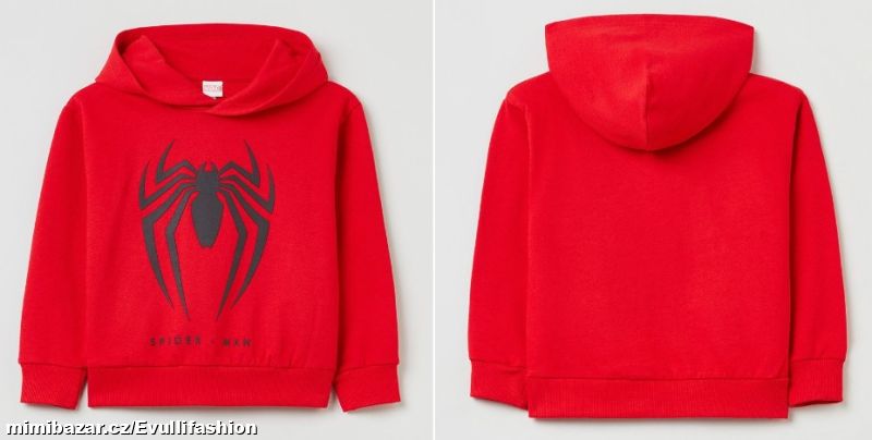 Červená mikina SPIDERMAN vel. 128 (7-8 let)