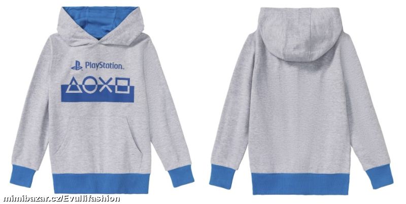 Šedá mikina PLAYSTATION vel. 134/140