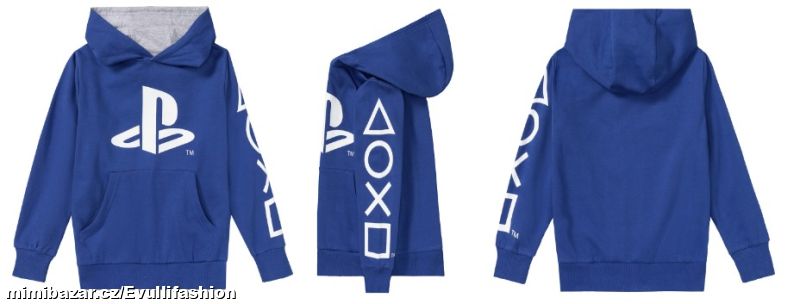Modrá mikina PLAYSTATION vel. 134/140
