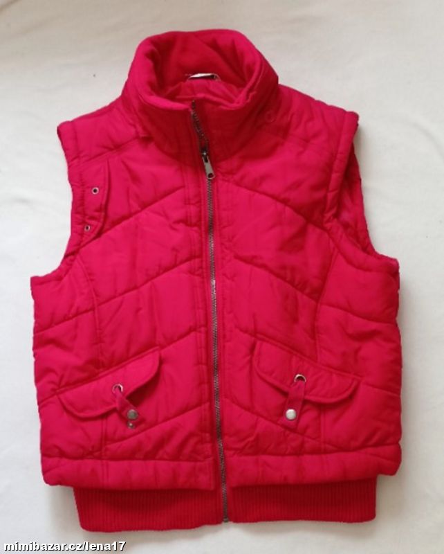 ČERVENÁ DÁMSKÁ VESTA - vel. 42 - 44, UK 16
