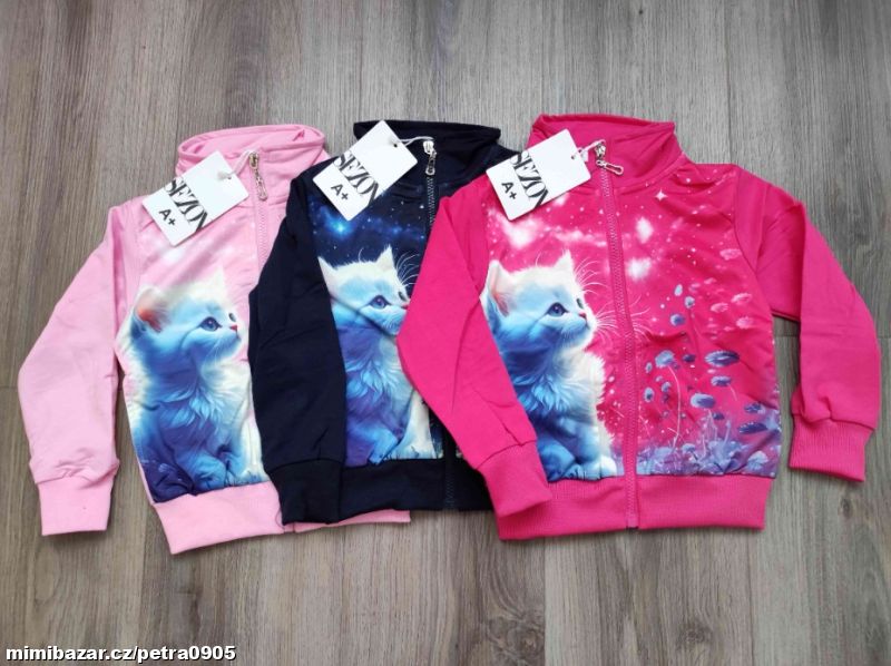 Dívčí mikina kočička 104