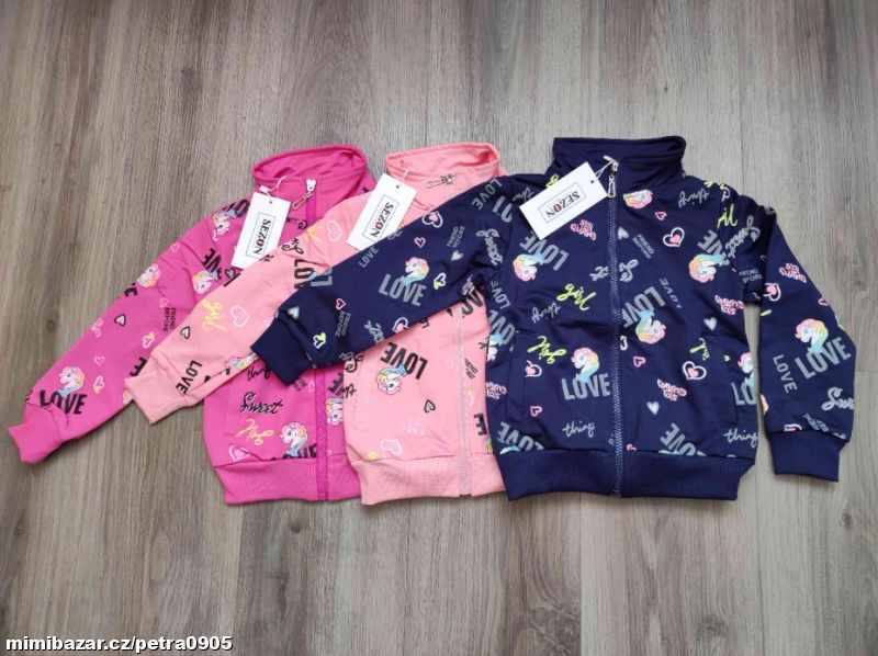 Dívčí mikina koníci 98, 104, 110, 116, 122, 128