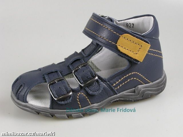 Kožené kotníkové sandály ESSI S3050 oceán