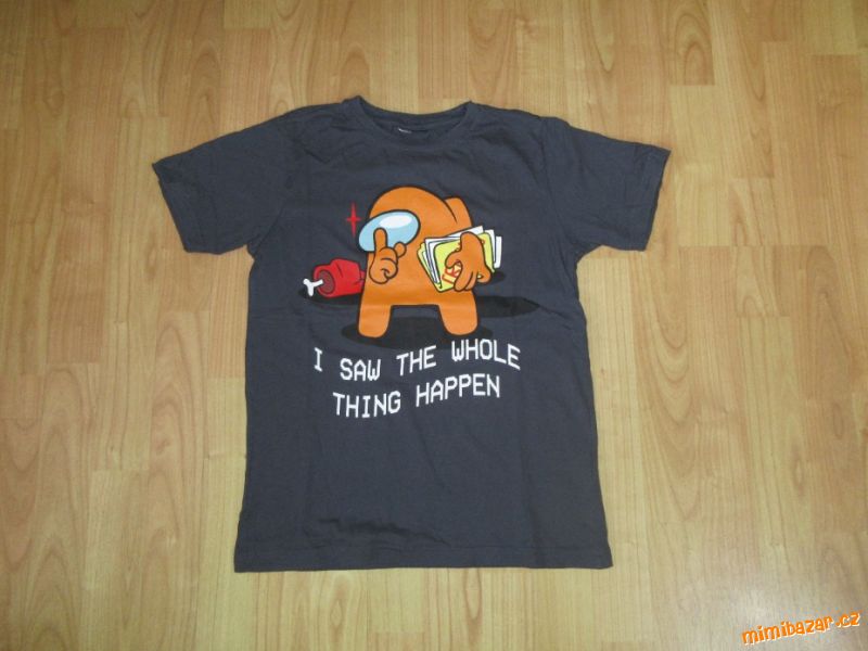 šedé tričko Among Us