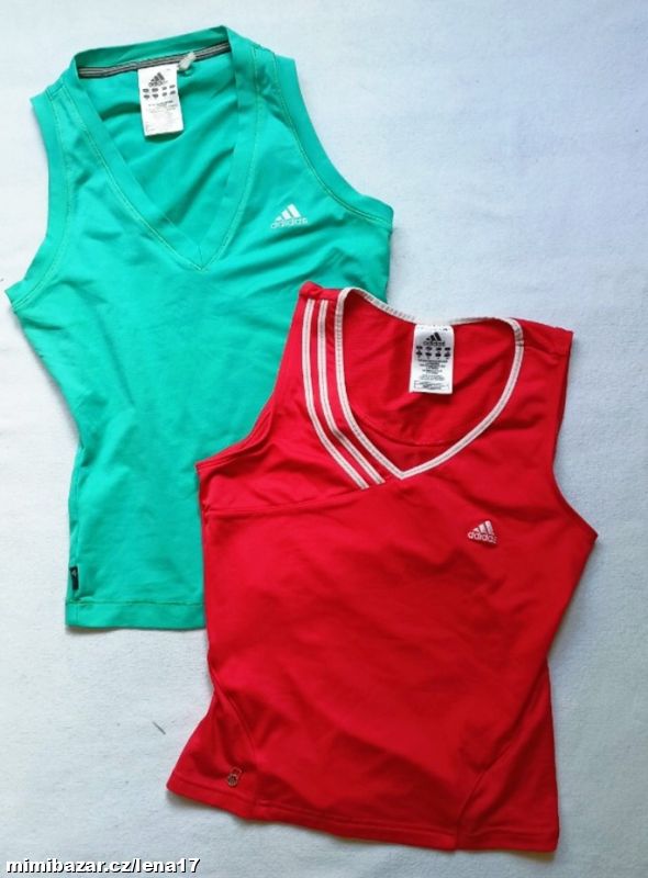 ADIDAS - 2 sportovní TÍLKA- S, 34/36