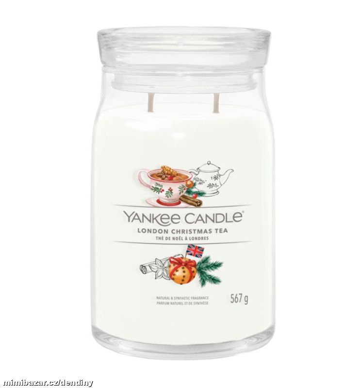 London Christmas Tea velká svíčka Yankee candle