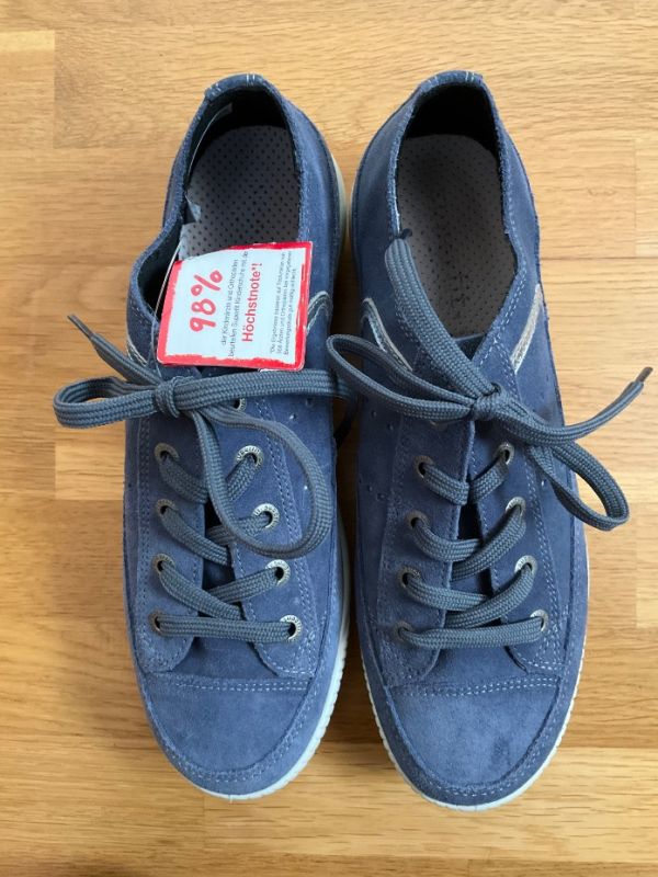 Tenisky kožené modré