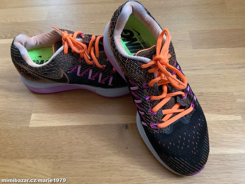 Tenisky černé oranžové růžové