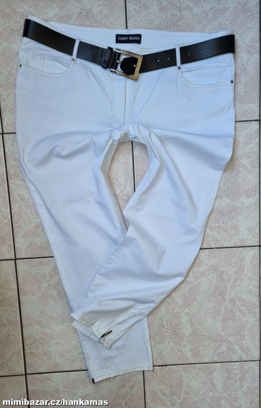 Bílé pružné letní kalhoty GERRY WEBER-44-46