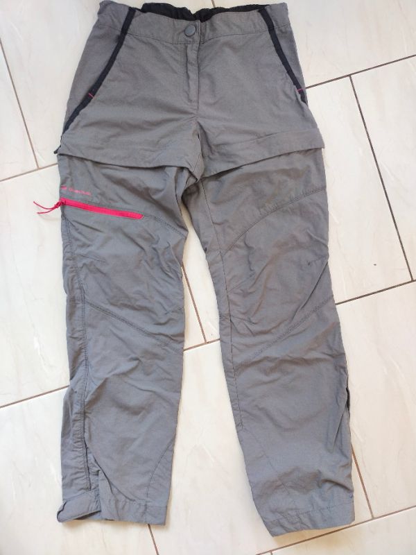 Dívčí turistické outdoorové kalhoty 2v1 128/134