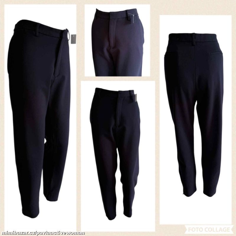 Č.6479 DÁM. PRUŽNÉ CELOROČNÍ KALHOTY v.46/48