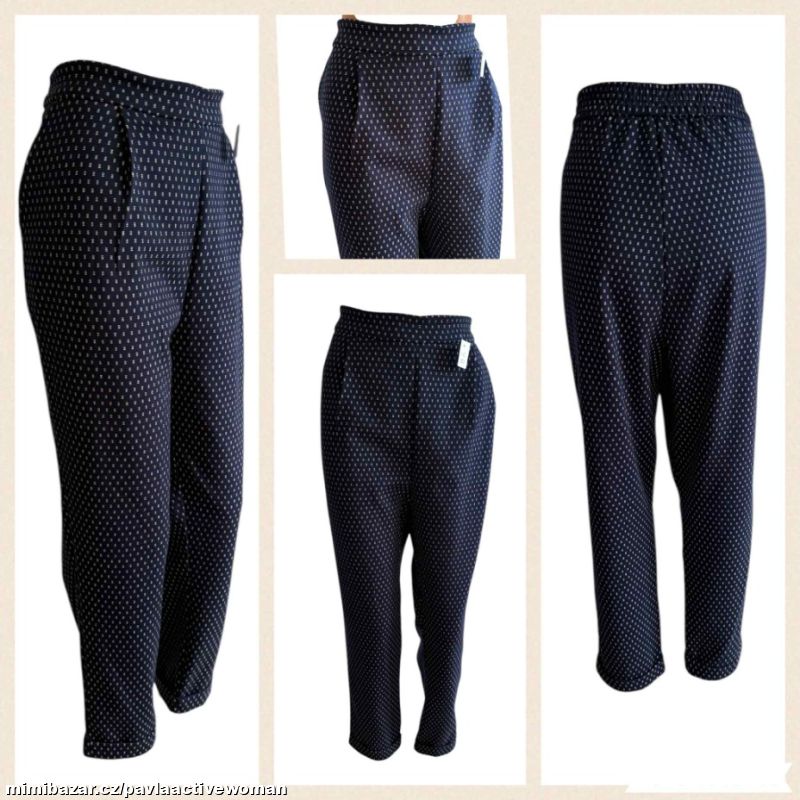 Č.6091 PRUŽNÉ ÚPLET KALHOTY NOVÉ v.46