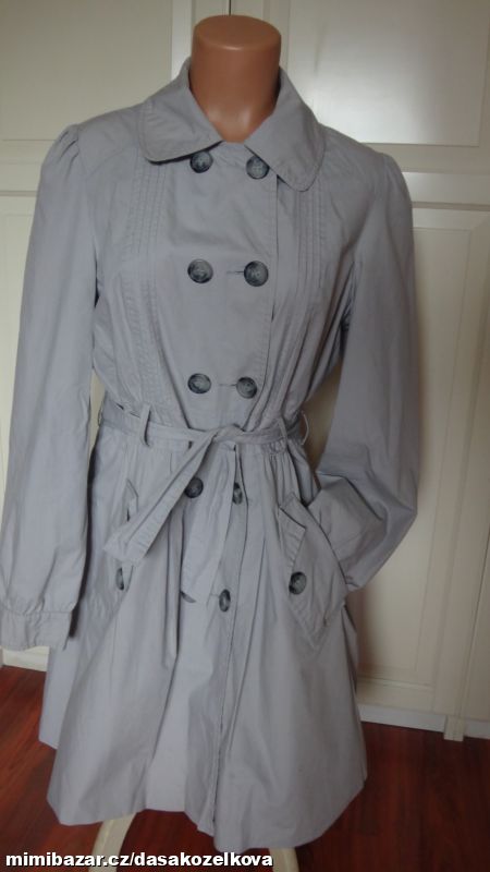 Světle šedý trenčkot ATMOSPHERE v.14/42