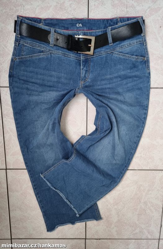 Pružné 3/4 džíny C&A-42-44(44)