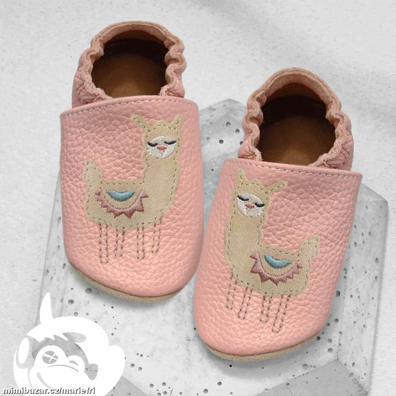 Kožené capáčky/přezůvky FUNKY MONKEY bra-065 lama