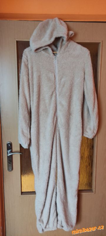 .Nový Plyšový overal na spaní - unisex, jako Skipi