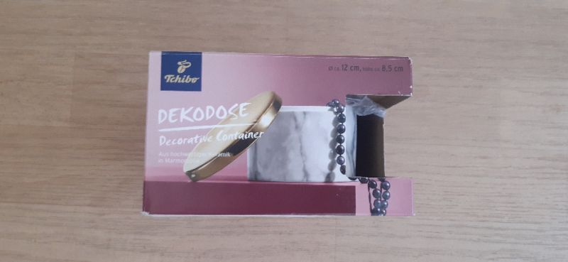 dekorativní dóza mramorovém vzhledu Tchibo