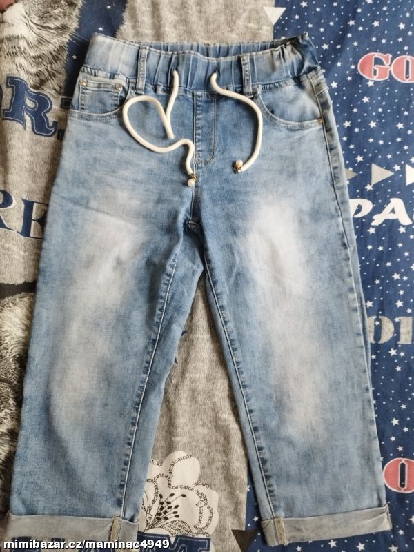 Prodám dams. riflové 3/4 kalhoty GOURD v.S/M