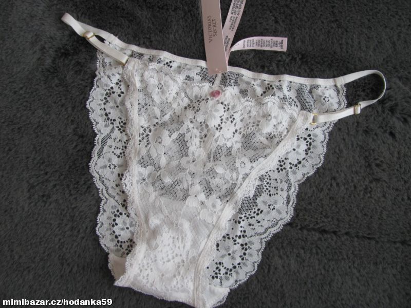 Krajkové bikinové bílé kalhotky Victoria's Sec