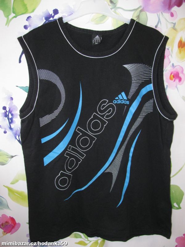 Černé bavlněné tričko ADIDAS