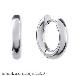 Ocelové náušnice - kruhy 22 mm SKLADEM