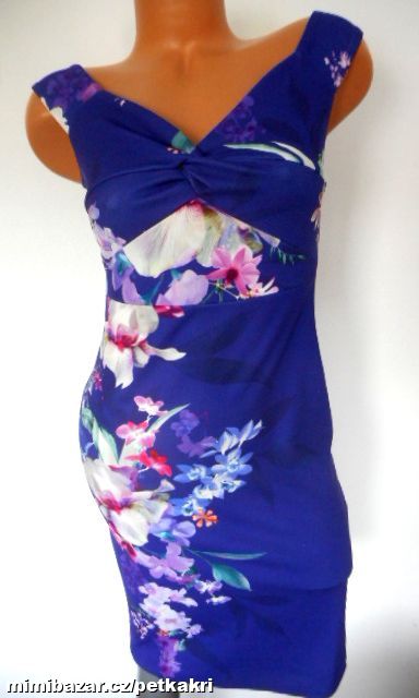 luxusní květované šaty uk 10