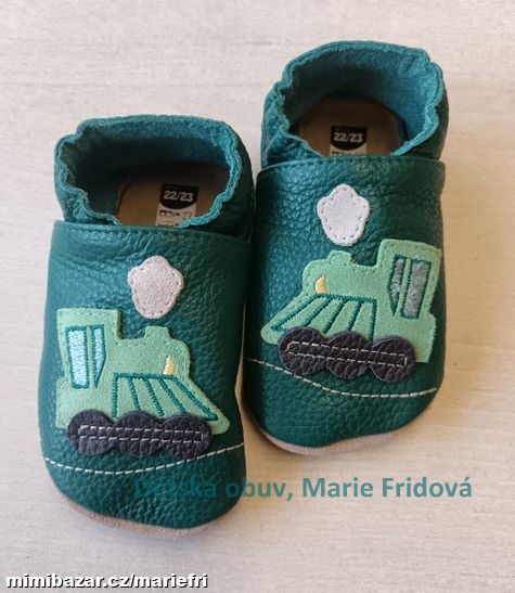 Kožené capáčky/přezůvky FUNKY MONKEY bra-058 vlak