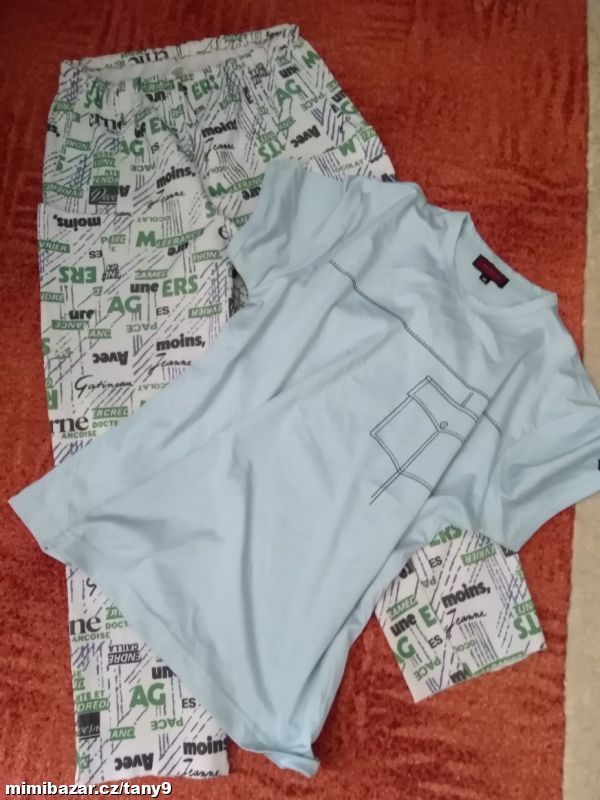 Pružné 3/4 kalhoty a triko M-L