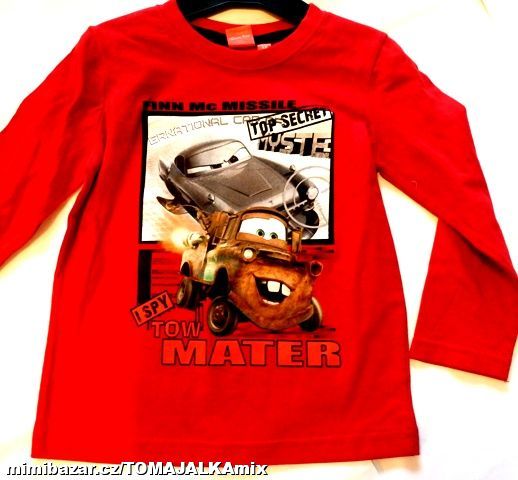 TRIČKO S DLOUHÝM RUKÁVEM CARS 98-128